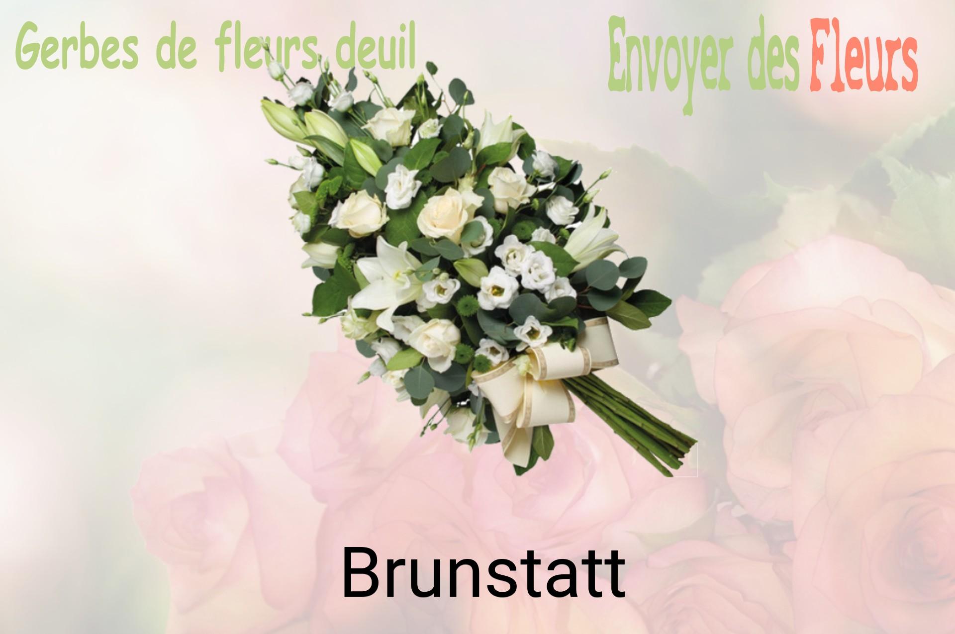 Gerbe de fleurs de deuil livrée à Brunstatt